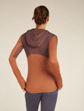 Women's Merino Blend 200 Realfleece™ Descender Long Sleeve Zip Hoodie Dusty clay/carob - 2
