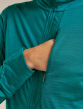 Haut à capuchon à glissière 200 Realfleece™ Descender en mélange de mérinos pour femmes  - 11