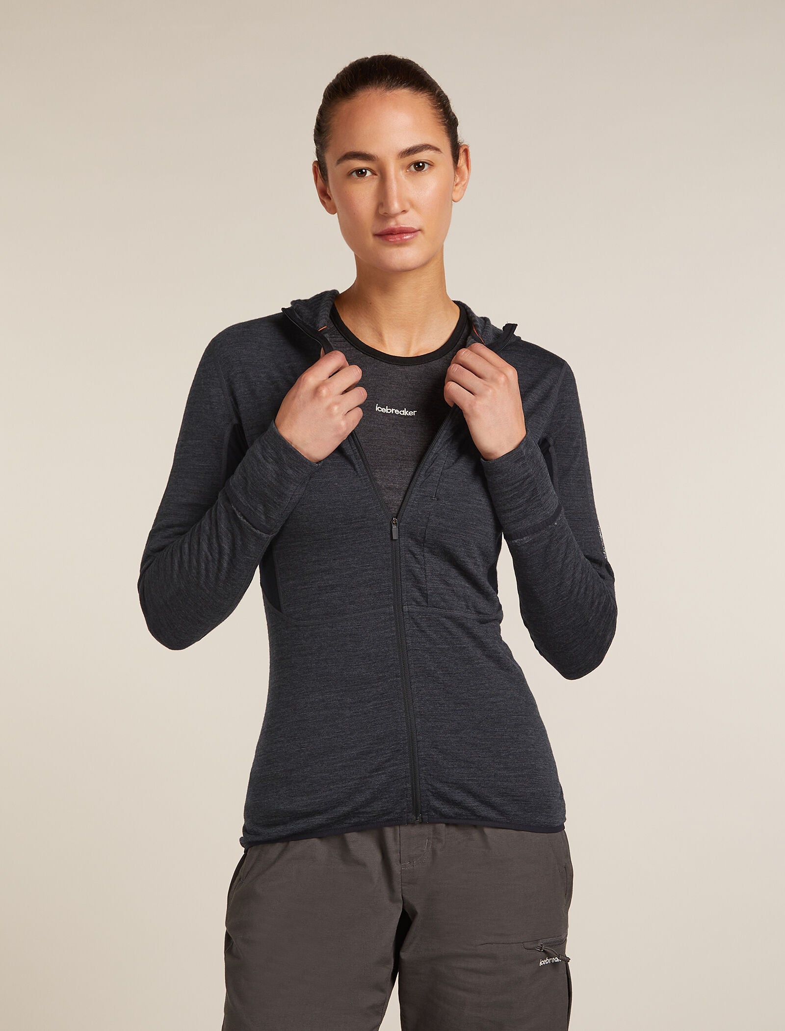 icebreaker ZIP ジャケット Women's Merino Blend 200 Realfleece™ Descender Long Sleeve