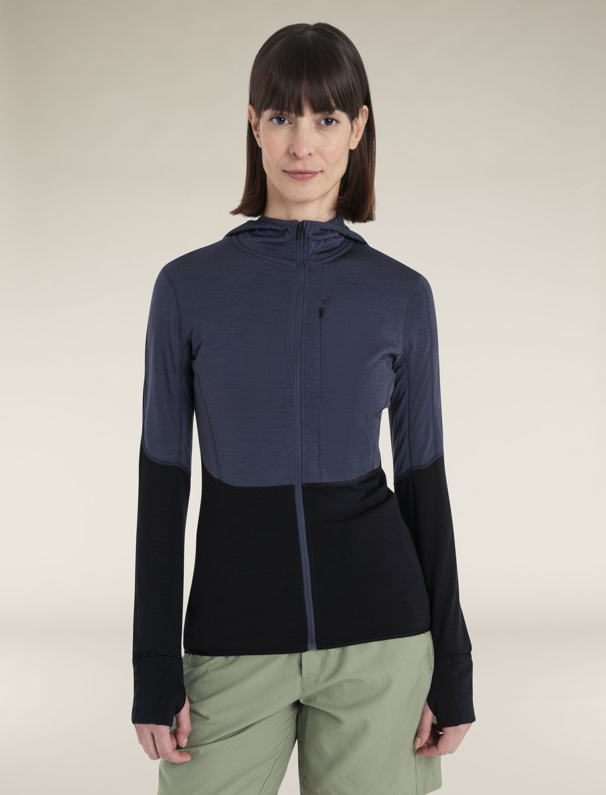 Haut à capuche, manches longues et glissière 200 RealFleece™ Descender en mélange de mérinos Women's  - 1