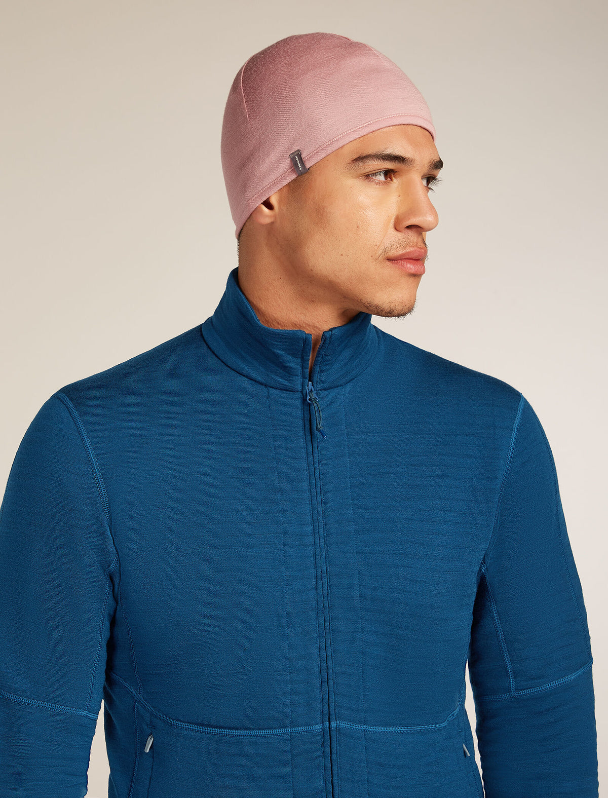 Unisex Merino 200 Pocket Hat Summit/Blush - 2