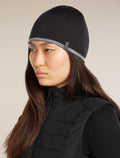 icebreaker Unisex Merino 200 Pocket Hat Black/Gritstone Heather MEN$WOMEN - 14