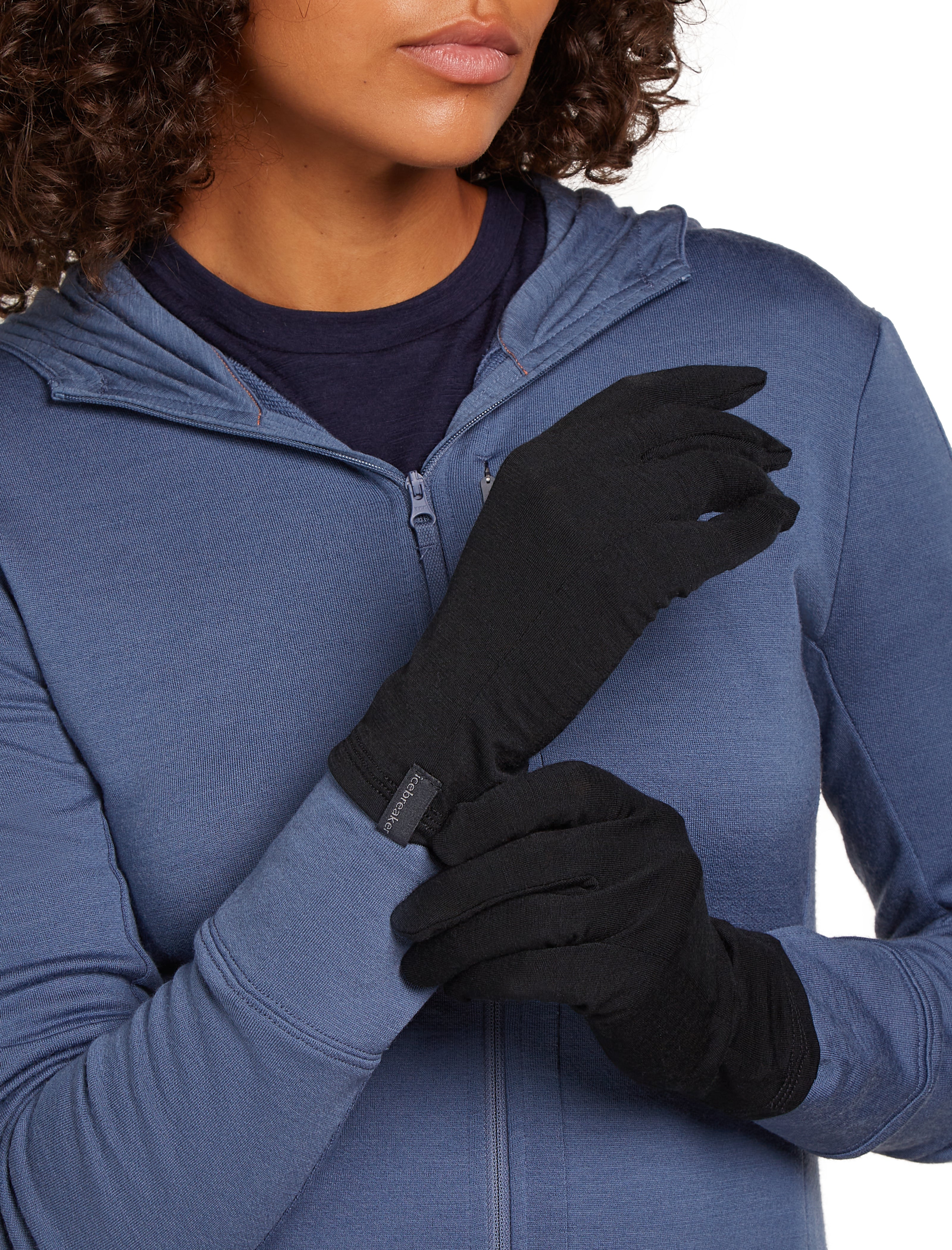 Icebreaker 200 Oasis Glove Liners Black / XL