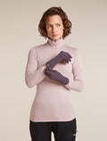 icebreaker Unisex Merino 200 Oasis Glove Liners Grey Plum Unisex - 2
