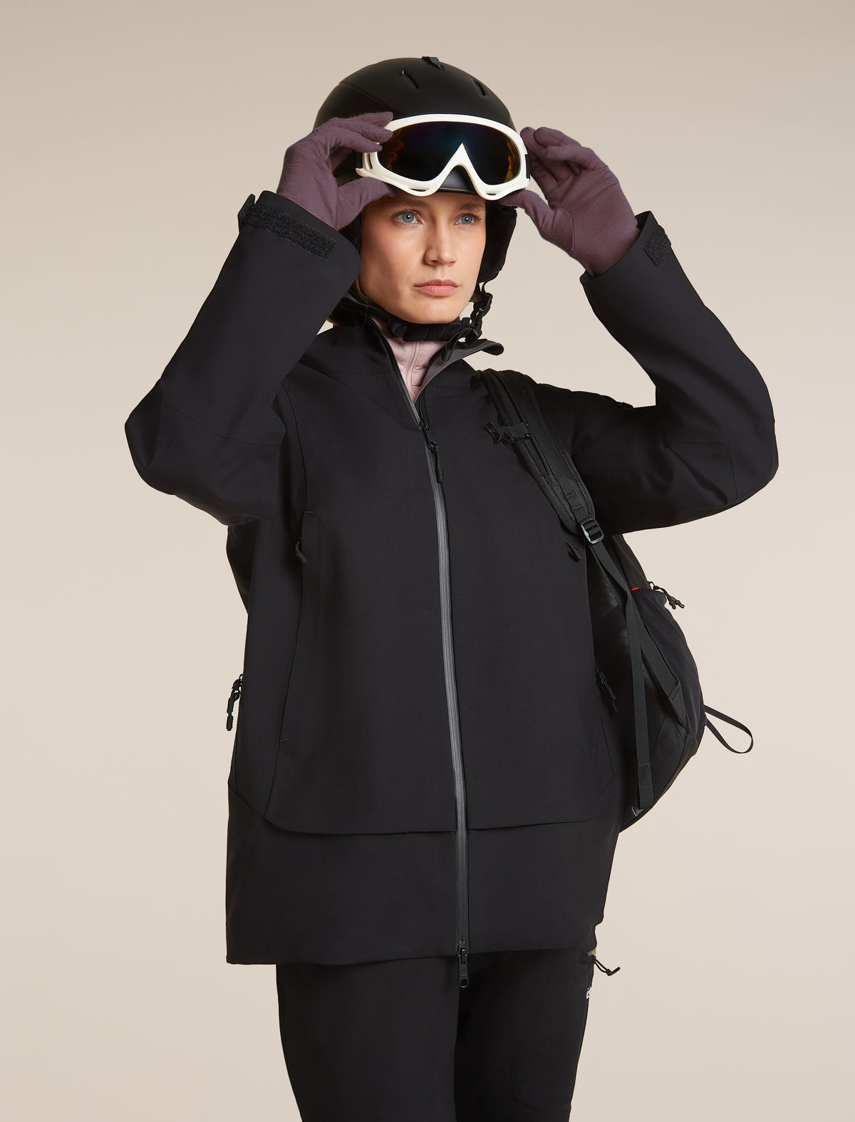icebreaker Unisex Merino 200 Oasis Glove Liners Grey Plum Unisex - 4