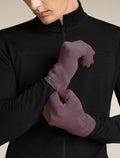 icebreaker Unisex Merino 200 Oasis Glove Liners Grey Plum Unisex - 5