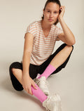 Women's Merino Lifestyle Light Crew Socks Pop/snow - 1
