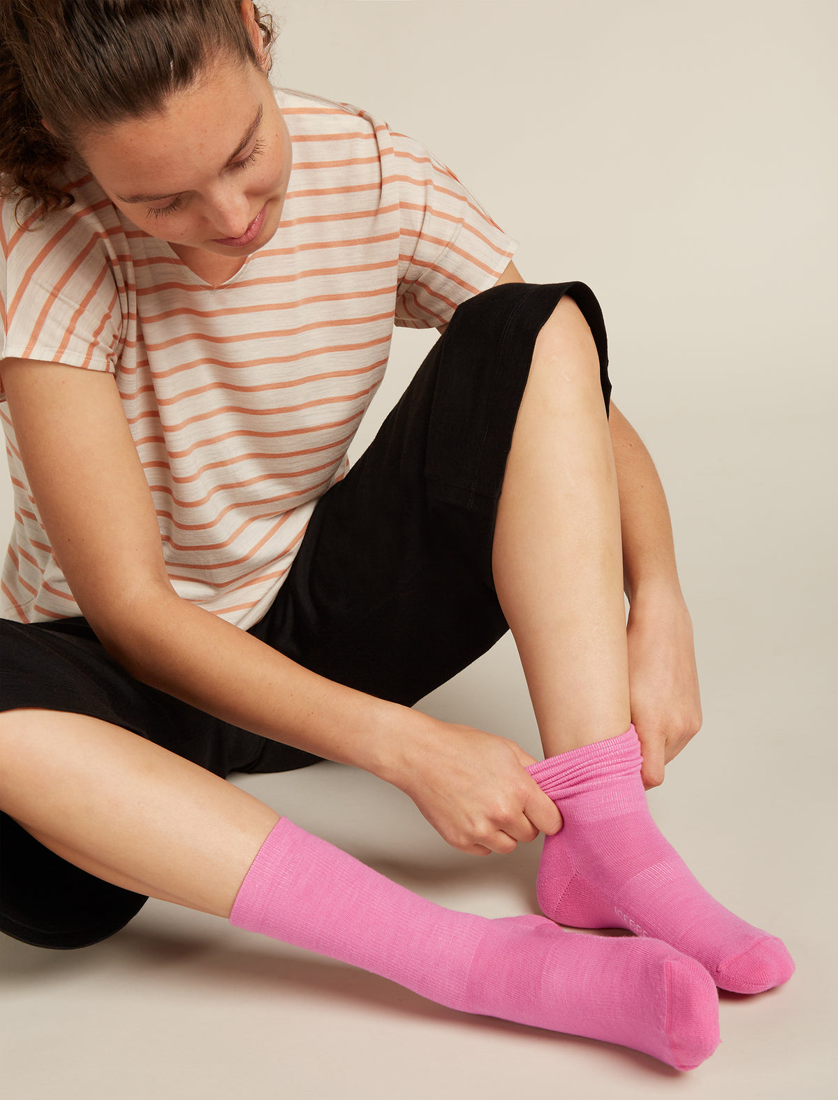 Women's Merino Lifestyle Light Crew Socks Pop/snow - 2