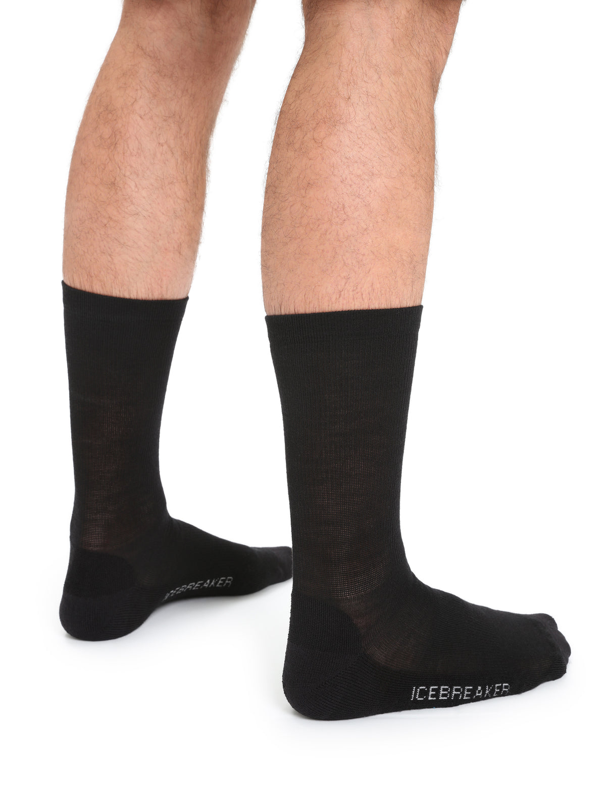Men's Merino Lifestyle Light Crew Socks Black - 2