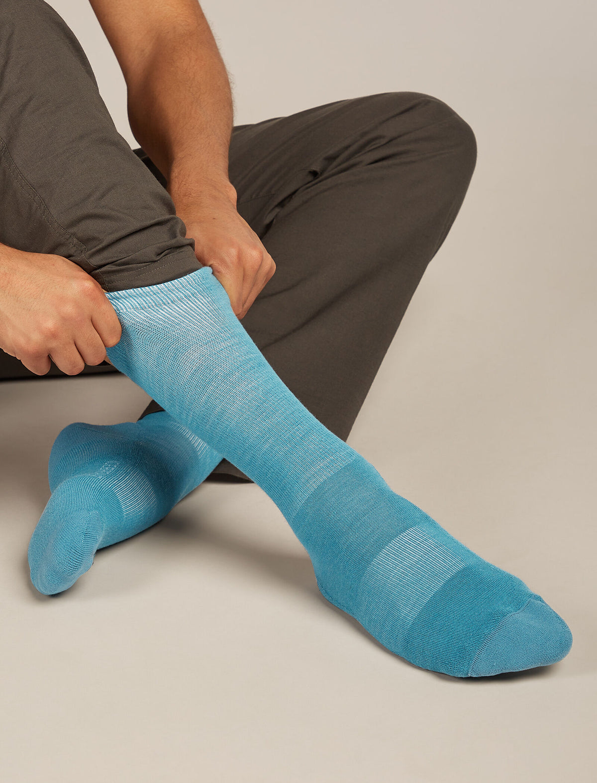 Men's Merino Lifestyle Light Crew Socks Topaz/Hydro - 2