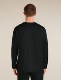 Unisex Merino 150 Long Sleeve Tee Stripe Black - 2
