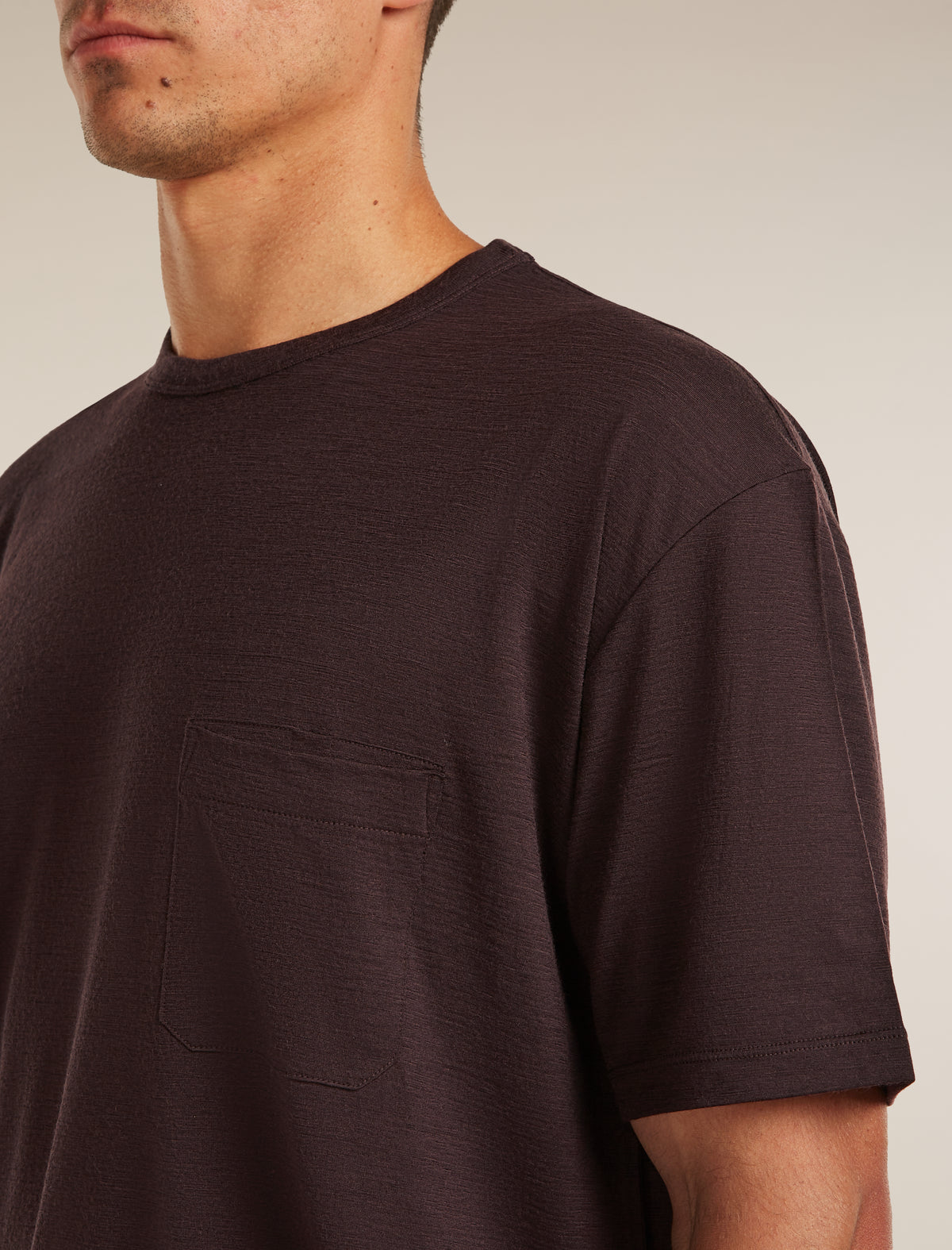 Unisex Merino 150 Short Sleeve Pocket Tee Bittersweet - 4