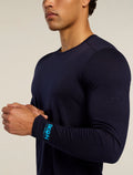 Men's Merino 200 Oasis Long Sleeve Crewe Ikon Pass Midnight Navy - 4